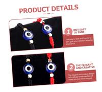 CIMAXIC 2pcs Adjustable Handmade Evil Eye Bracelet for Men Women Braided String Lucky Protection Wristbands Minimalist Couple Jewelry Gift for Daily Casual Party Wear Skin-friendly Design
