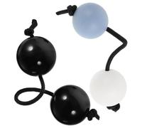 CIMAXIC 2pcs African Traditional Asalato Shaker Lightweight Double Balls Percussion Instrument Made of Abs Plastic and Polyester with Sand Filling, for Travel and Group Performances