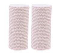 CIMAXIC 2pcs Beige with Double Magical Strips at Both Ends, Self-Adhesive Compression Support Rubber String Sports Wrap Tape for Injury Care