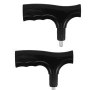 CIMAXIC 2PCS Cane Handle: Trekking Pole Replacement Grip for Outdoor Adventures - Plastic T-Handle Grip for Hiking Sticks Walking Canes & Trekking Rods - 19.6mm Dia