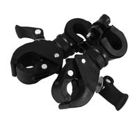 CIMAXIC 2pcs Cane Holder Crutch Holder Easy Installation Compatible with Wheelchairs Sturdy Plastic and Metal Material Black Colour Use with Walker and Electric Scooter for Elderly