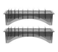 CIMAXIC 2PCS Clipper Guard Holder - Rectangular Plastic Clipper Guard Organizer with 10 Slots - Barber Tool Storage Case for Guide Combs - Professional Barbershop Accessories