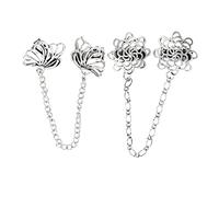 CIMAXIC 2pcs Corsage Collar Pin Elegant Zinc Alloy Clothing Accessories Not Easy to Deform Will Not Scratch Your Hand Suitable for Birthday and Valentine's Day Shapes