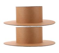 CIMAXIC 2pcs DIY Cardboard Top Hat Craft Kit, Unfinished Blank Top Hats for Classroom Art Projects, Paintable Wide Brim Party Costume Caps 14.76x3.94 Inch