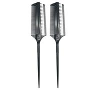 CIMAXIC 2pcs Double-sided Hair Dye Brush and Dyeing Hair Comb for Plastic Multi-purpose Comb with Two in One Design for Home Use and Professional Salon