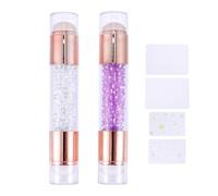 CIMAXIC 2pcs Dual Head Manicure Stamper Nail Art Seal Kit with Silicone Material, Suitable for Beginners and Professionals, Skin Friendly, for Salon and Nail Art Design