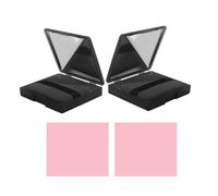 CIMAXIC 2pcs Facial Oil Blotting Sheets with Mirror Case and Powder Puff Oil Absorbing Tissues and Face Cleaning Portable Makeup Touch-up Tool