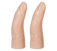 CIMAXIC 2PCS Fake Nails Practice Hand: Silicone Finger Bendable Joint Mannequin for Acrylic Nails Training - Realistic and Reusable for DIY Manicure Salon