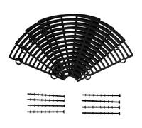 CIMAXIC 2pcs Flower Pot Mesh Cover Protector Black Plastic for Soil Control