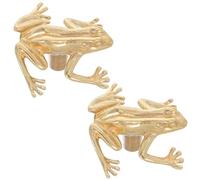 CIMAXIC 2pcs Frog Shaped Cabinet Handles Drawer Pulls, Rustic Wardrobe Door Knobs, Single Hole Drawer Pull Handle for Dresser Cupboard Furniture Hardware