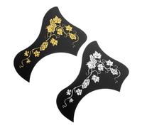 CIMAXIC 2pcs Guitar Pickguard Scratch Plate in Silver Gold Pvc Guitar Pickguards Impact Protection Protective Board