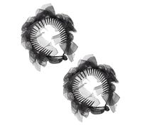 CIMAXIC 2pcs Hair Claws Clips Mesh Bun Maker Soft and Comfortable Secure Grip for Thick Hair Women Stylish Elegant for Daily Life Buns