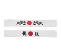 CIMAXIC 2pcs Japanese Style White Cotton Headbands for Women, Easy to Wear Sushi Chef and Karate Headband, Keep Hair Far from Face, for Sports and Costume Party