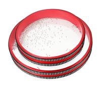 CIMAXIC 2pcs Kids Ocean Wave Drums Set 6 Inch 8 Inch Red Wave Sound Drums for Children Metal Bead Percussion Instruments for Music Therapy and Learning