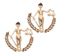 CIMAXIC 2pcs Lawyer Brooch Lapel Pins Featuring Justice Scale Design, Lightweight Alloy Material, Golden Colour, Suitable for Coats and Suits at Official Events and Important Gatherings