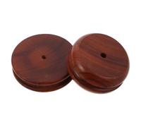 CIMAXIC 2pcs Leather Burnishing Pad - 1.6/2inch Wooden Round Buffing Pads Polishing Tool for Leathercraft - Edge Smoothing Craft Burnisher for Hobby and DIY