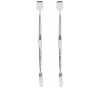 CIMAXIC 2pcs Metal Blackhead Removal Tool Stainless Steel Extractor 5.66x0.47x0.16in Lightweight Comfortable Grip for Women Facial Skincare Use