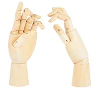 CIMAXIC 2pcs Movable Hand Mannequin for Drawing Sketching - Articulated Left and Right Hand Model Props, Flexible Artists Model for Reference Painting