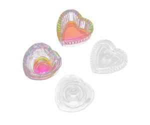 CIMAXIC 2pcs Nail Art Crystal Cups Glassware with Lid Assorted Color Glass Mini Acrylic Liquid Container Easy to Store for Home Use