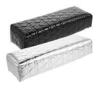 CIMAXIC 2pcs Nail Art Hand Rest Pillows for Manicure with Pressure Relaxing Pu and Cloth Material Versatile Application for Detailed Nail Art Sessions