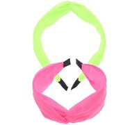 CIMAXIC 2pcs Neon Headbands for Women Hair Accessories with Eye Catching Fluorescence, Fabric Material, Versatile Use for Birthday Party Hair Accessories and Makeup Sessions
