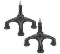 CIMAXIC 2pcs Non Slip Cane Base Replacement - Heavy Duty Quad Foot Attachments for Walking Support - Stable Walking Stick Rotating Base Accessories