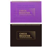 CIMAXIC 2pcs Personal Checkbook Register Book with Spiral Binding, Portable and Sturdy Pp and Paper Material, Designed to Track Balances for Bank Deposit and Transaction Records, Suitable