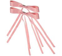 CIMAXIC 2pcs Pink Fabric Hair Bow Knot Clips, Sweet Lolita Style Hair Decoration with Flexible Design, for Cosplay Decorations and Theme Gatherings