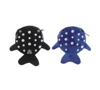 CIMAXIC 2PCS Plush Whale Purse: Shark Coin Pouch - Cartoon Cosmetic Items Bag - Sea Animal Zipper Change Purse - Mini Earphone Bag - Funny Novelty Wallet for Women