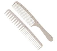 CIMAXIC 2Pcs Precision Ruler Hair Cutting Combs with Fine and Wide Teeth, Small Parting Combs for Braiding and Styling Thick Hair, Professional Hairdressing Tools for Salon and Home Use