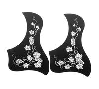 CIMAXIC 2pcs Professional Guitar Pickguard Sticker for Acoustic Guitar Pvc Material Grapevine Design Protects Pickguard Scratch Plate from Damage Suitable for Folk Music Performance