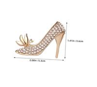 CIMAXIC 2pcs Sparkling Rhinestone High Heel Brooch Pins Crystal Shoes Jewelry for Women Lightweight Fashion Accessories for Clothes Bags Weddings Elegant Brooches with Glamour Design