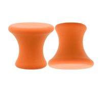 CIMAXIC 2pcs Tuning Sound Fork Accessory - Rubber Base for Meditation - Fork Stable Support - Home Yoga Studio Vibrational Tools (Orange)