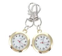 CIMAXIC 2pcs Vintage Quartz Doctor Pocket Watch for Nurses with Stopwatch Function and Lightweight Stainless Steel Design, Golden Classic Lapel Watch for Costume Decoration