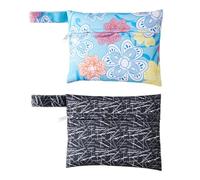 CIMAXIC 2pcs Waterproof Polyester Period Pouches with Zipper, Portable Tampon Holders for Travel and Daily Tampon Storage, Multi-Function Sanitary Napkin Bags for Teenage and Women Random