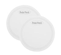 CIMAXIC 2pcs White Bass Drum Pad Protector Patch for Kick Drum Heads, Made of Sturdy Abs Material, Minimizes Wear and Tear without Hindering Resonance, Suitable for Single and Double Pedal