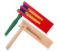 CIMAXIC 2pcs Wooden Castanets Toys Colorful Percussion Instruments Educational Hand Percussion Noise Maker for Boys and Girls