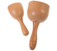 CIMAXIC 2pcs Wooden Handheld Massage Cups Set, Body and Back Muscle Massager Roller for Meridian Therapy, Home Use Massage Tool for Deep Tissue Relaxation