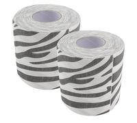 CIMAXIC 2Pcs Zebra Print Toilet Paper Roll 3D Embossed Animal Print Tissue for Bathroom Decor, Creative Printed Bathroom Tissue Paper for Home Use
