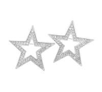 CIMAXIC 2pcs Zinc Alloy Five Pointed Star Brooch Pin Sturdy Shiny Bling Backpack Jewelry Accessories Elegant Crystal Star Design for Women Suits Shawls Wedding Ceremony