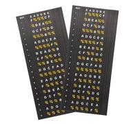 CIMAXIC 2sheets Guitar Fretboard Stickers Folk Guitar Scale Decals Electric Acoustic Stickers Self-adhesive for