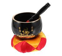 CIMAXIC 3.5 Inch Buddhist Sound Therapy Bowl Meditation Bowl Chanting Hammer Black