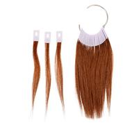 CIMAXIC 30pcs Hair Color Testing Strands for Hairdressing Practice with Soft and Natural Feel Golden Hair Sample Kit Including and Colour Chart