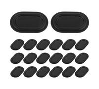 CIMAXIC 30pcs Oval Passive Radiator Film for Subwoofer and Woofer Replacement, Black Plastic Speaker Vibration Diaphragm Plate with Consistent Performance and Easy Installation for Car