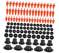CIMAXIC 320Pcs DIY Christmas Snowman Accessory Kit Mini Black Hats Snowman Nose for Crafting Winter Decorations and Family Fun Activities