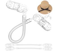 CIMAXIC 3pcs Adjustable Windproof Hat Strap Clips Elastic Cap Retainer Clips Hat Chin Cord for Golfing Fishing Outdoor Sports
