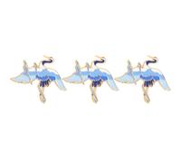 CIMAXIC 3Pcs Creative Crane Brooch Pin Set Alloy Bird Lapel Pins for Men and Women, Universal Hat and Scarf Accessories, Party Clothing Decoration