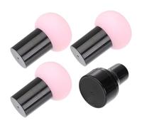 CIMAXIC 3pcs Mushroom Head Makeup Sponge Foundation Puff with Handle, Polyurethane Non-latex Material, Wet and Dry Dual-use Makeup Blender for Smooth Application and Daily Beauty Use Random Color