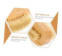 CIMAXIC 3Pcs Natural Beech Wood Double Sided Nail Brushes Portable Household Nail Scrubbers Wear Resistant Bristles for Gentle Hand and Foot Cleaning