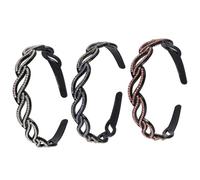 CIMAXIC 3pcs Rhinestone Head Wrap Crystal Hair Band 5.12x4.72x0.79 Inch Create Stunning Hair Style Keep Face Clean and Tidy Women Fashionable Shiny Outdoor Activities Bands